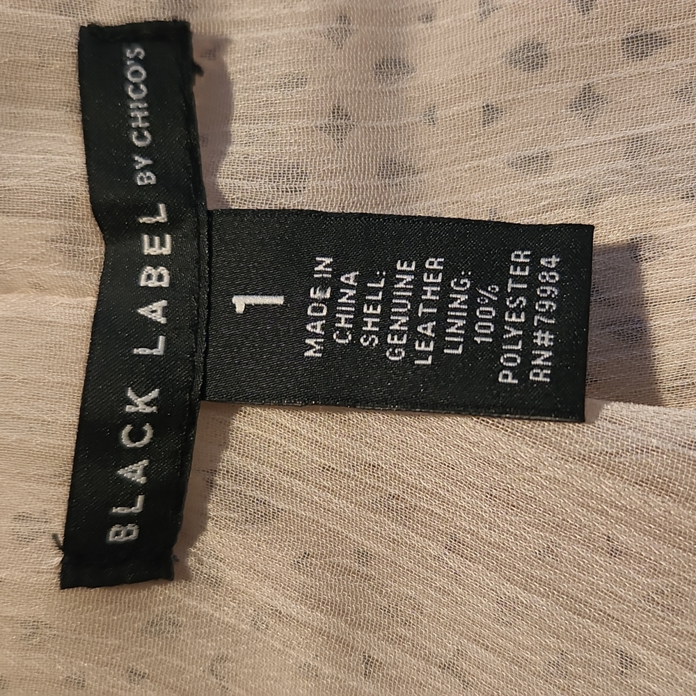 BLK Label Tan Chico's leather jacket, 1 - Picture 10 of 10